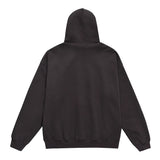 Men Fleece Lined Hoodie Autumn Winter Sweater Male Letter Embroidered Loose Hooded Pullover Long Sleeve Top