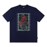 Men T-Shirt Cartoon Creative Printing Loose