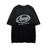 Men T-Shirt Retro Gradient Printing Loose All-Match