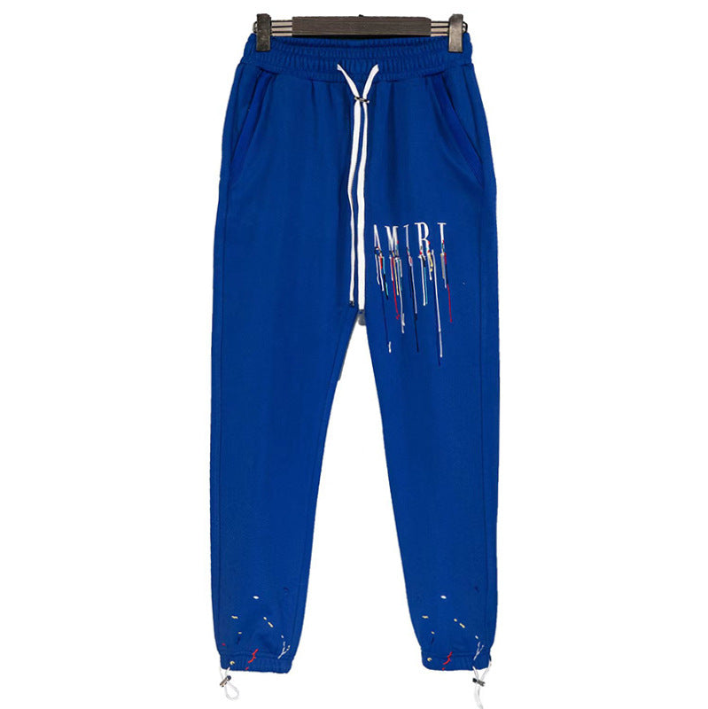Amiri Jeans Sweatpants Casual Couple Sports Trousers Fashion