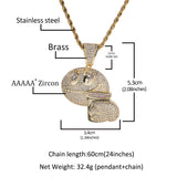 Jewelry Personality Wine Glass Smiley Face Pendant Copper Inlaid Zircon Royalty Spectrum