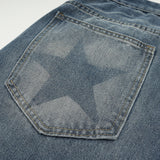 Men Jeans Star Stitching Loose