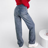 Women Jeans Slimming Loose Retro