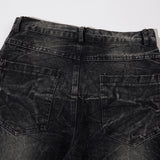 Men Jeans Distressed Pleated Loose Leisure All-Matching