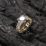 Rings ins Wind Heart Ring Gold Copper Zircon Spectrum St. Valentine's