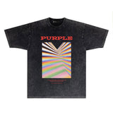 Purple Brand Distressed T Shirts Short Sleeve