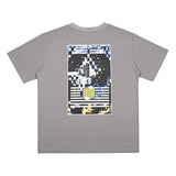 C.e t shirts creative geometric pattern round neck short sleeve men and women