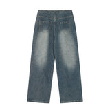 Men Jeans Ripped Drawstring Loose