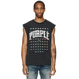 Purple Brand Distressed Tank T Shirts Sleeveless T-shirt Vest