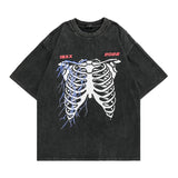 Men T-Shirt Vintage Distressed Rodman Print Loose Cotton