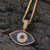 Jewelry Hip Hop Diamond Eyes Pendant Necklace Copper St. Valentine's The Eye of Horus
