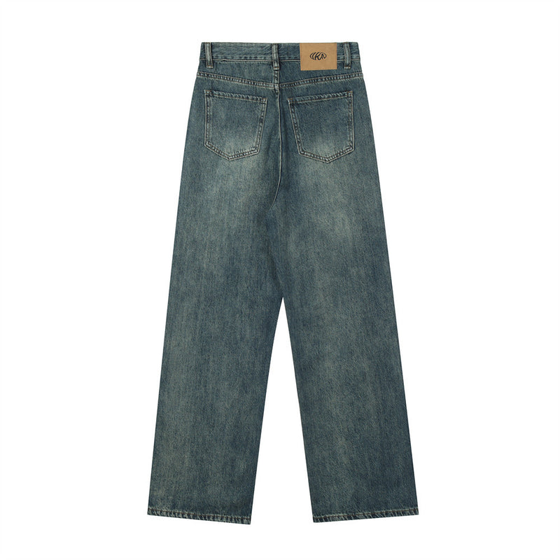 Men Jeans Retro Distressed Loose