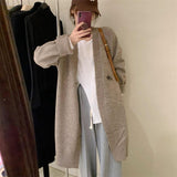 Women Knitted Cardigan Vintage Cardigan Thickened Sweater