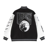 Off White Jacket Spring and Autumn OW Moon Letter Pattern Baseball Jacket Jacket