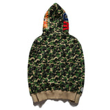 Bathing Ape Hoodie Camouflage Alphabet Embroidery Shark Hooded