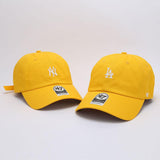 Dodgers and Yankees Baseball Cap 47brand Baseball Cap Female Yellow Soft Top Cap Male