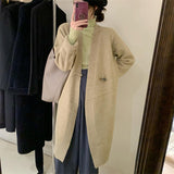 Women Knitted Cardigan Vintage Cardigan Thickened Sweater