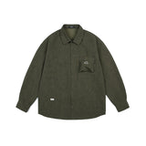 Unisex Shirt Retro Loose Three-Dimensional Pocket