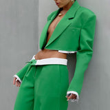 Women Co-Ords Autumn and Winter Green Women's Clothing