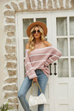 Women Pullover Sweater Fashion Striped Knitted Sweater