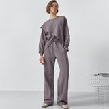 Women Co-Ords Autumn and Winter Knitting Sweatshirt Casual Pants