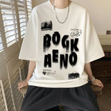 Men T Shirt Waffle Oversize Handsome