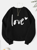 Fashion letter print sweatshirt crew neck casual sweatshirt