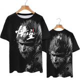 Black Myth: Wukong Games Tee Black Myth Wukong Print T-shirt
