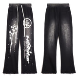 HS Hoodie & Sweatpants 2 Piece Set Vintage Distressed