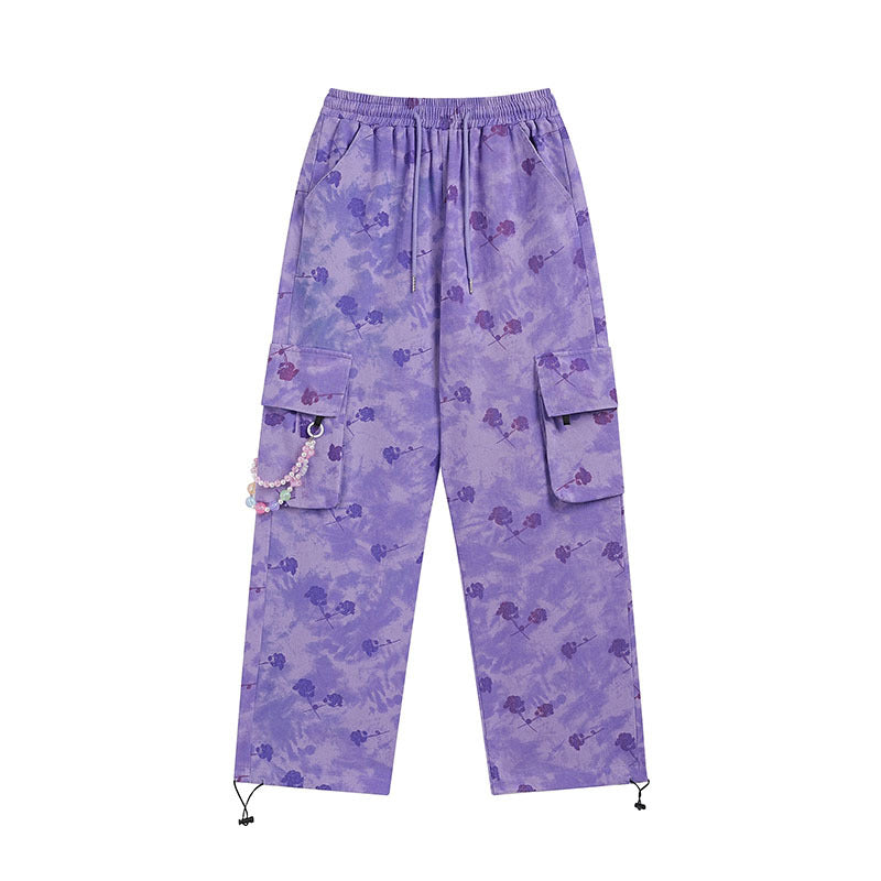 Cargo Pants Tie-Dyed Casual Pants