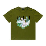 Amiri T Shirt Color Parrot Printing Casual Hip Hop Short Sleeve T-shirt