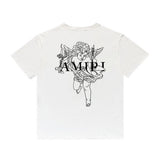 Amiri T Shirt Printed Casual Hip Hop round Neck Short Sleeve T-shirt
