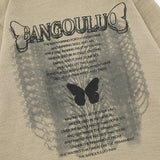 Men Sweater Butterfly Graffiti Printing Sweater Vintage