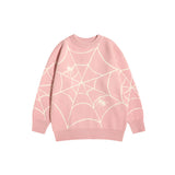 Women Sweater Spider Web Knitted Sweater