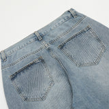 Men Jeans Ripped Splash-Ink Loose All-Match