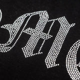 CHH Chrome Hearts T Shirts Heavy Industry Cross Patch Sleeve Sanskrit Rhinestone Hot Fixed Short Sleeve T-shirt