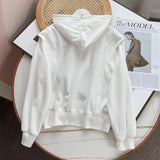 Women Hoodie Thin Loose False Two Pieces