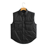 Women Cotton Coat Winter Warm Lapel Vest