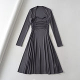 Women Dresses Pleated Temperament Dress