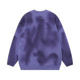 Women Sweater Cartoon Graffiti Gradient Loose Knit