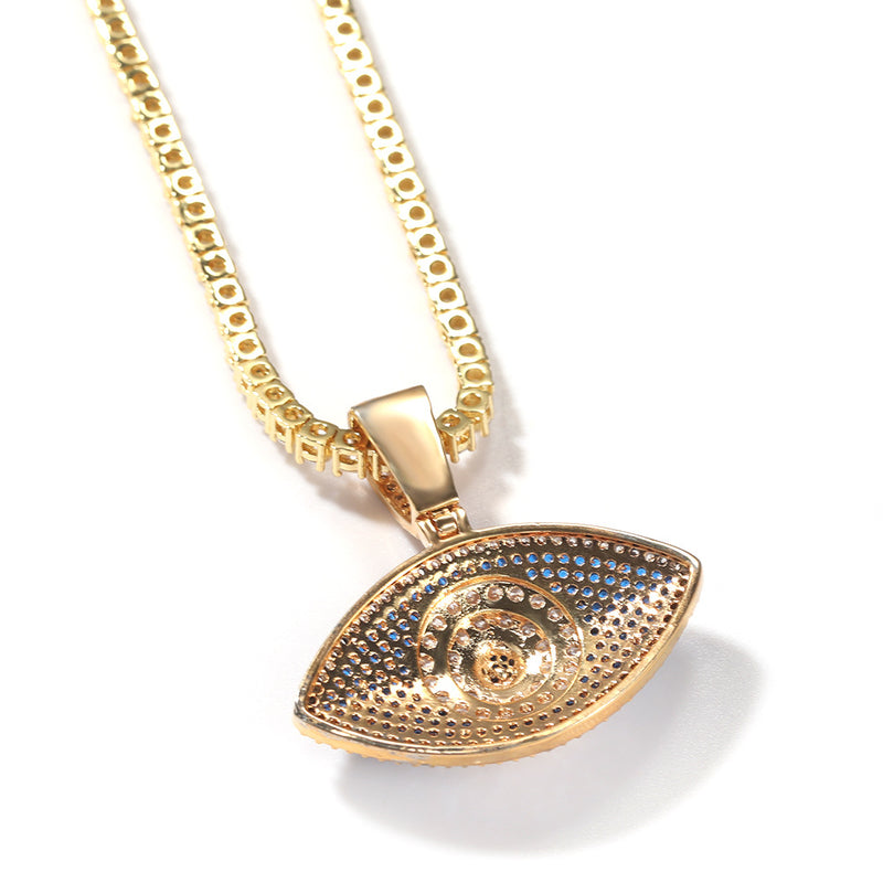 Jewelry Hip Hop Diamond Eyes Pendant Necklace Copper St. Valentine's The Eye of Horus