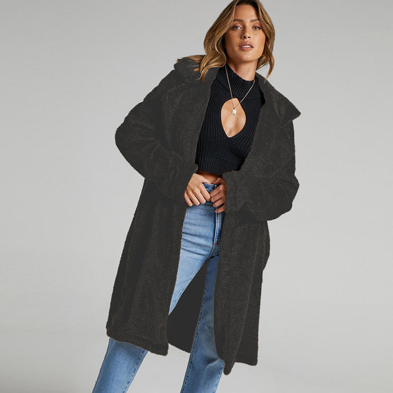 Women Fur Jacket Fashion Lamb Wool Coat