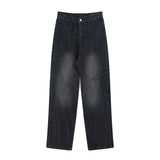 Men Jeans Decoration Loose Worn out