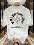 Trend Letter Printed Round Neck Short Sleeve T-shirt