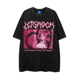 Men T-Shirt Butterfly Graffiti Distressed