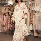 Bohemian Dress French Vintage Style Slightly Flared Dress