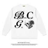 Unisex Long Sleeve Shirt T-Shirt Cotton Crew Neck