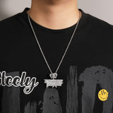 Jewelry Hip Hop Alphabet Copper Diamond Necklace Male Alphabet Pieces Spectrum St. Valentine's