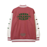 Women Jackets Flocking Embroidered Baseball Uniform Loose Casual