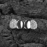 Grillz HIPHOP Copper Inlaid Zircon Smooth Double Tooth Cover Hip Hop Spectrum